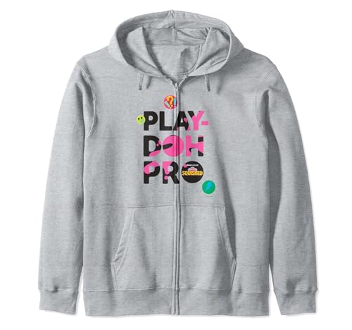 Play-Doh Squished Pro Center Bold Filled Logo Zip Hoodie