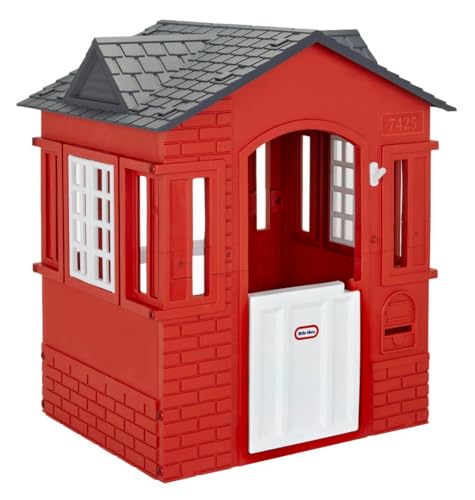 Little Tikes Cape Cottage Playhouse with Working Door, Windows, and Shutters - Red| For Kids 2-6 Years Old