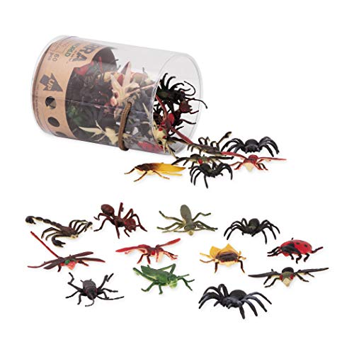 Terra by Battat – Toy Bugs & Insects Tube – 60 Mini Figures in 12 Realistic Designs – Toy Ants, Scorpions, Dragonflies & More – Creepy Crawlies in Storage Tube – Insect World – 3 Years +