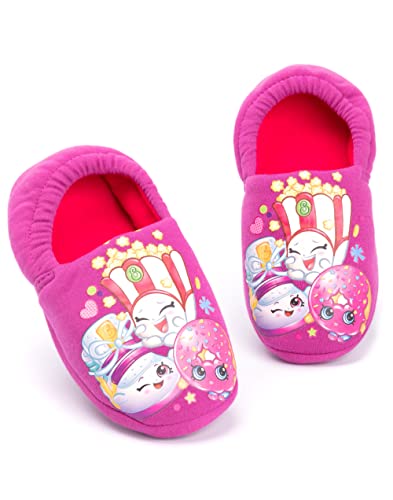 Shopkins Purple Pink Girls Slippers UK Kids sizes 6 - 2 Novelty Character Gift 11.5 US Little Kid, 11.5 Little Kid