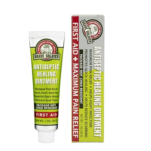 Brave Soldier Antiseptic Healing Ointment - Best Wound Healing Ointment with Tea Tree Oil - First Aid Supplies for Burns, Wounds & More, 1 Ounce