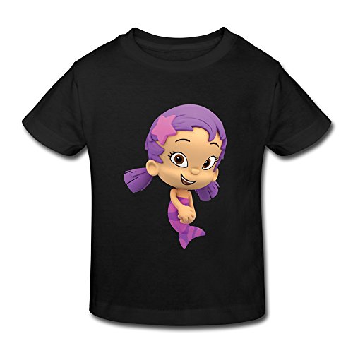XFSHANG Kids Toddler Style Short Sleeve Bubble Guppies Oona T-Shirt Black US Size 5-6 Toddler