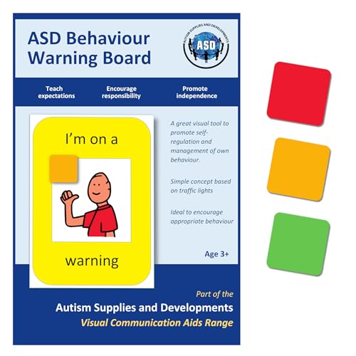 Behavior Warning Board Stop Light - Premium Durable Plastic - Red, Amber, Green –Preschool Classroom Must Have –ABA Therapy Materials –Visual Schedule for Kid –Autism Learning