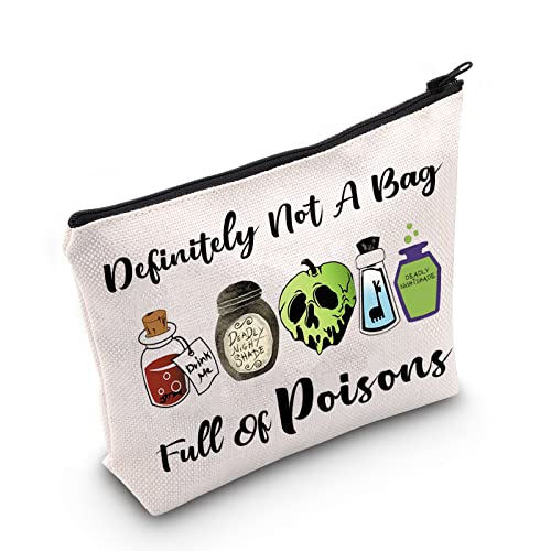 TSOTMO Evil Gift Queen Witchy Gift Poison Zipper Makeup Pouch Witch Poison Gift Poison Villains Inspired Gift Halloween Party Gift Villain Fans Gift (Full Of Poisons)