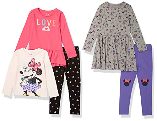 Amazon Essentials Disney | Marvel | Star Wars | Frozen | Princess Girls' Mix-and-Match Outfit Sets, Pack of 5, Love/Minnie/Unicorn, X-Small