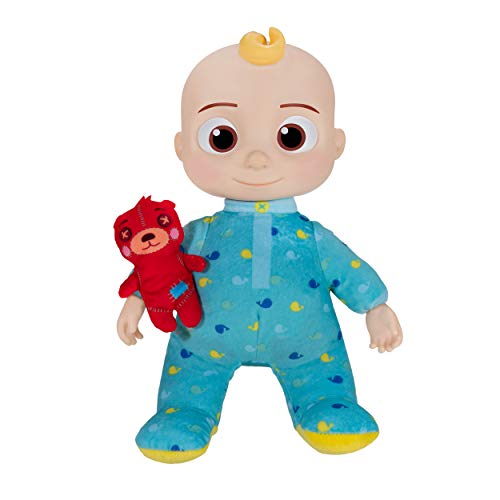 CoComelon Musical JJ Plush Doll - Press Tummy to Sing Bedtime Song Clips - Includes Feature and Small Pillow Plush Teddy Bears