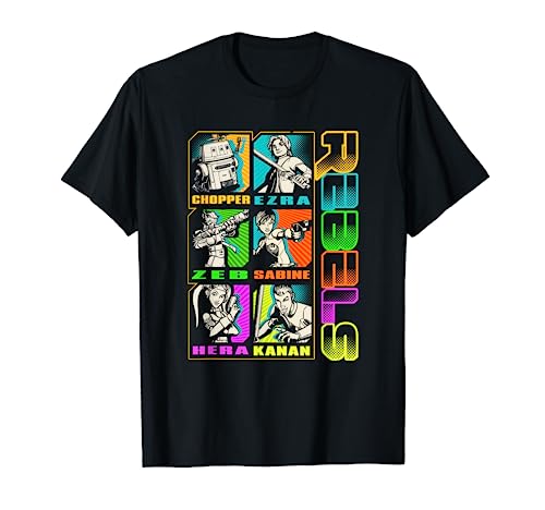 Star Wars Rebels Vintage Stacked Character Panels Mashup T-Shirt