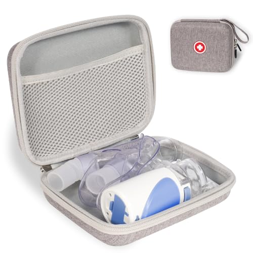 Fukumi Carrying Case for Portable Nebulizer, Travel Medical Bag, Hard Emergency Medical Bag for Inhaler Spacer Case for Kids and Adults, Masks, Asthma Accessories Case for Medicin