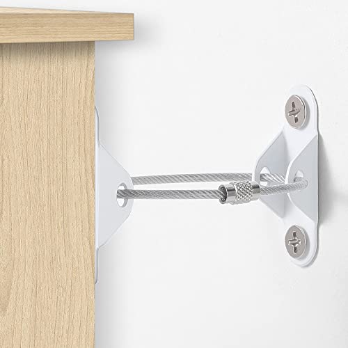 VICBOND Furniture Anchors (Pack of 6), Up To 400 Pounds Tension Earthquake Resistant Metal Straps, Keep Furniture From Collapsing And Children Safe.