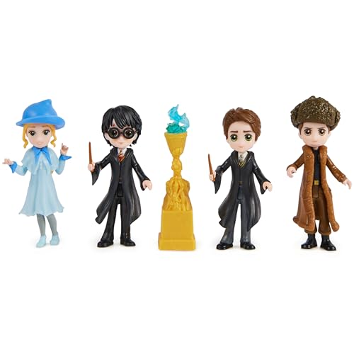 Wizarding World Harry Potter, Magical Minis Triwizard Champions Gift Set with 4 Figures and Goblet of Fire Accessory, Kids Toys for Ages 6 and up