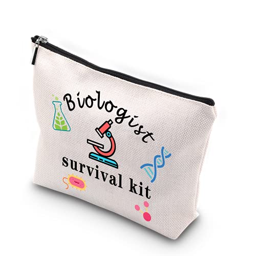 WCGXKO Biologist Survival Kit Biology Biologist Microscope Zipper Pouch Makeup Bag for Biology Major Teacher Student (Biologist Survival)