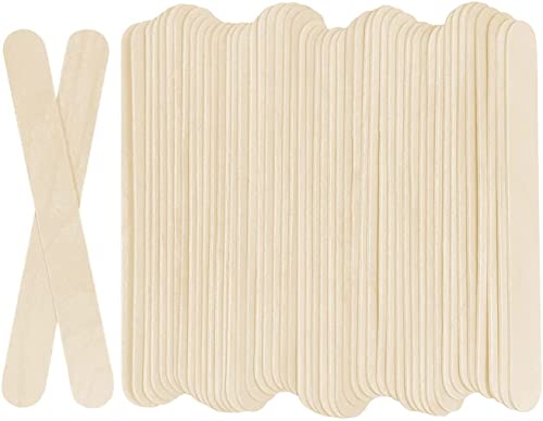 KTOJOY 100Pcs Jumbo Wooden Craft Sticks Popsicle Stick 6” Long x 3/4”Wide Treat Ice Pop for DIY Crafts，Home Art Projects, Classroom Supplies