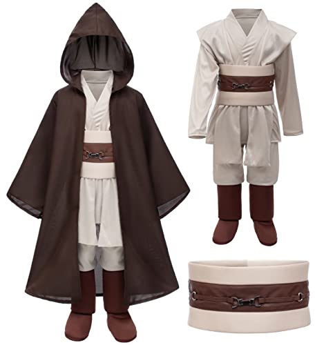 TOGROP 4 PCS Knight Costume for Kids Tunic Uniform Robe Pants Belt Outfit Boys Cosplay 3-5T