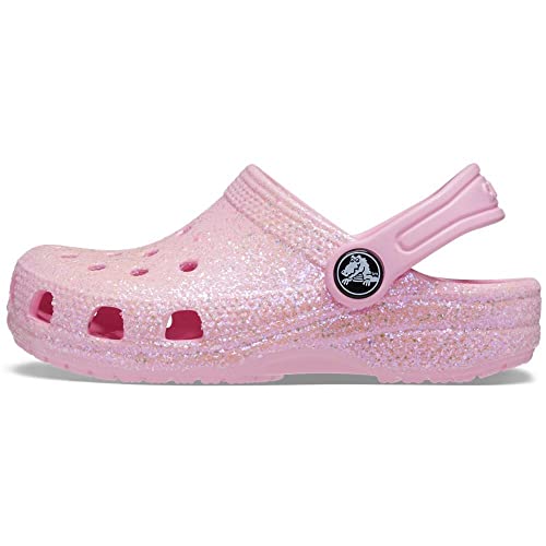 Crocs Kids Classic Glitter Clogs, Flamingo, 6 US Unisex Toddler