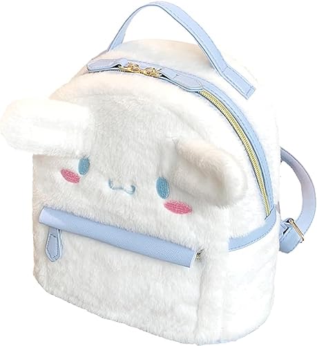 ACCENE Cute Furry Plush Cinnamoroll-Dog Backpack - Mini Girls Backpacks Great Gift for Kids
