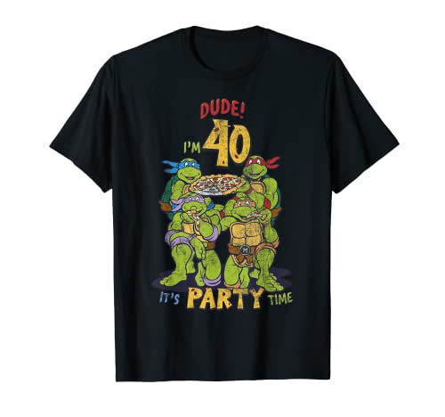Teenage Mutant Ninja Turtles 40th Birthday Pizza Party T-Shirt