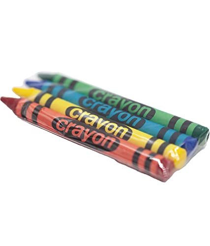 Lucky Art 20 Sets of 4 Packs (80 count) Standard Size Crayons - Mini Crayon Packs Non-Toxic Crayons; Crayons in bulk for Kids Party Favors, School Supplies for Teachers & Travel Crayons