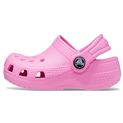 Crocs Unisex-Infant Classic Littles Clogs, Baby Shoes for Girls and Boys, Taffy Pink, 2-3 Infant