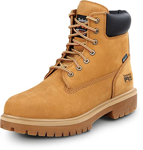 Timberland PRO 6IN Direct Attach Men's, Wheat, Steel Toe, EH, MaxTRAX Slip Resistant, WP Boot (10.0 M)