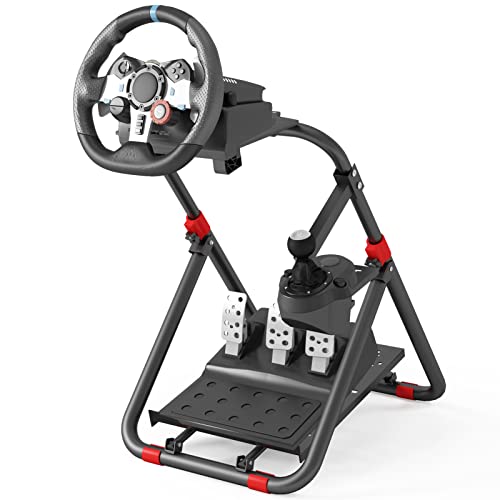 DIWANGUS Racing Wheel Stand Foldable Steering Wheel Adjustable Stand for Logitech G29 G920 G923 G27 G25 for Thrustmaster T248X T248 T300RS T150 458 TX Xbox PS4 PS5