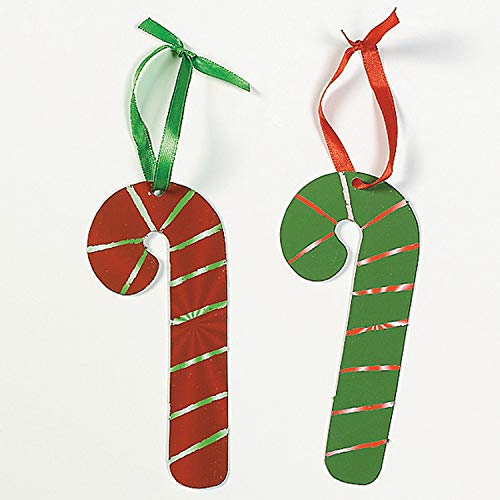Magic Scratch Candy Cane Ornaments 24Pc - Crafts for Kids and Fun Home Activities