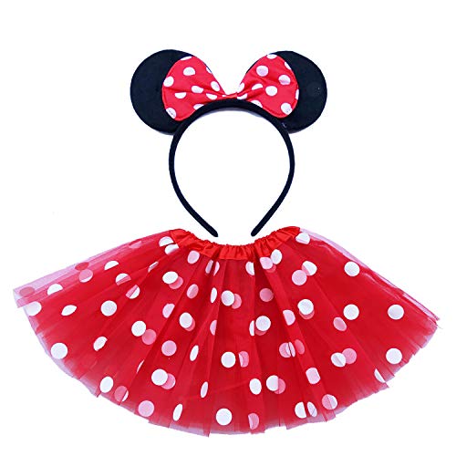 Danballto Mouse Tutu for Toddler Girls with Headband Christmas Girls Tutu Skirt Set Birthday Outfits Dress Up Party Costume