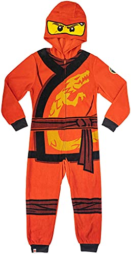 LEGO Ninjago Boy's Kai The Red Hooded Unionsuit, Green, Size 6/7