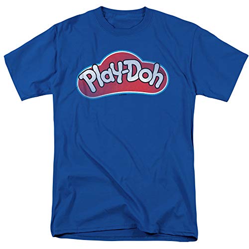 Play Doh Lid Wordmark Unisex Adult T-Shirt for Men and Women, Royal Blue, X-Large