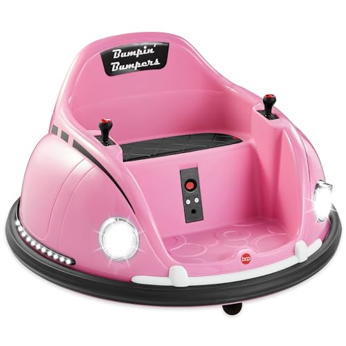 Best Choice Products 6V Electric Kids Ride On Bumpin Bumper Car, 1.5-6 Years Old, Parent Remote Control, 360 Degree Spin, Lights, Sounds - Pink