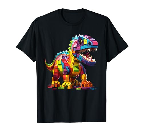 Master Builder Bricks Blocks Play Toys Dinosaur T-Shirt