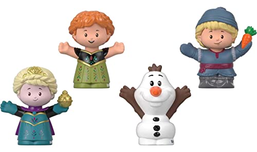 Fisher-Price Little People Toddler Toys Disney Frozen Elsa & Friends Figure Set with Anna Kristoff & Olaf for Ages 18+ Months