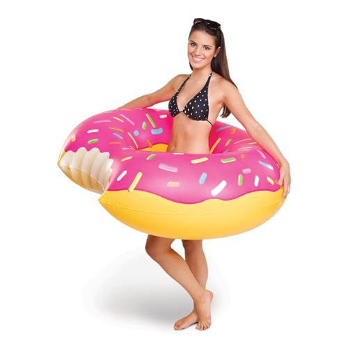 BigMouth Inc. Donut Pool Float, Thick Vinyl Raft, Patch Kit Included