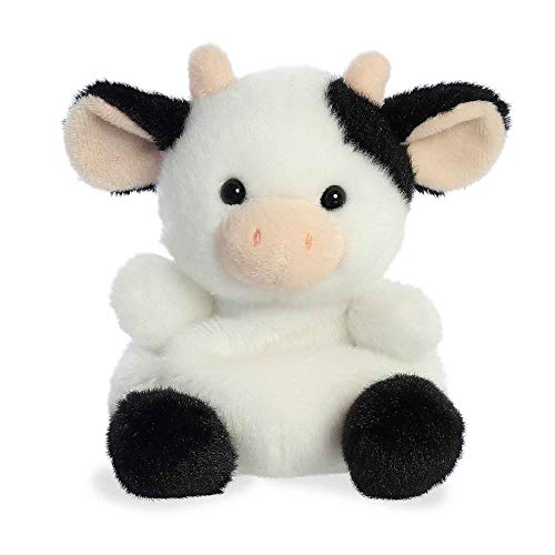 Aurora® Adorable Palm Pals™ Sweetie Cow™ Stuffed Animal - Pocket-Sized Fun - On-The-Go Play - White 5 Inches