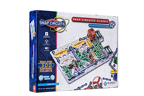 Snap Circuits Classic SC-300 Electronics Exploration Kit | Over 300 Projects | Full Color Manual Parts | STEM Educational Toy for Kids 8+ 2.3 x 13.6 x 19.3 inches