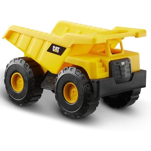 CAT Construction Toys, CAT Dump Truck Toy Construction Vehicle – 10' Plastic Action Vehicle with Articulated Buckets for Indoor & Outdoor Play. Ages 3+