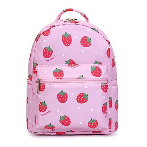 Cute 10 inch mini pack bag backpack for grils children and adult (Strawberry)