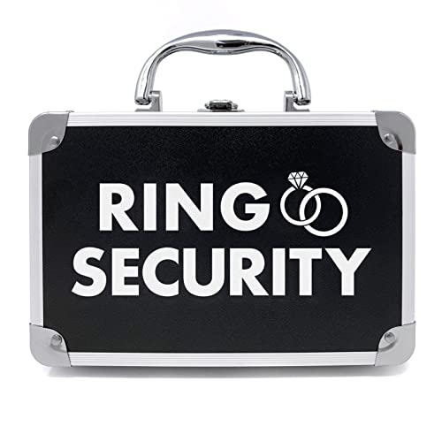 THE RING LEGEND Ring Security Ring Bearer Briefcase with Padded Slits to Hold Rings - Ring Bearer Gifts - Wedding Ring Security Case for Kids - Special Agent Ring Bearer Box Boys Security