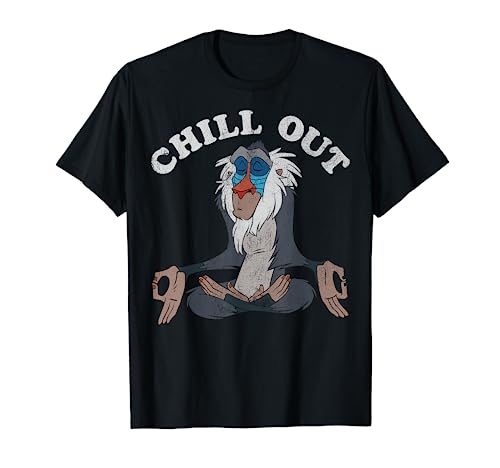 Disney Lion King Rafiki Chill Out Meditation Graphic T-Shirt
