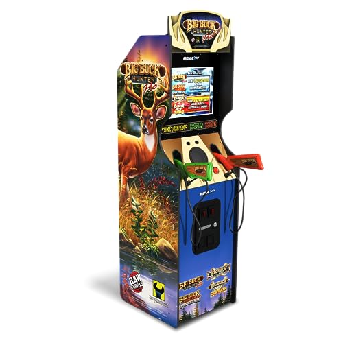Arcade1Up Big Buck Hunter Pro Deluxe Arcade Machine for Home, 5-Foot-Tall Stand-up Cabinet, 4 Classic Games, and 17-inch Screen