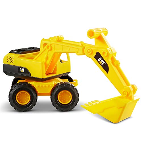 CAT Construction Toys, Construction Fleet 10' Excavator Toy – Ages 2+ Real Working Parts, Indoor/Outdoor Play, Sturdy Plastic Construction, Ideal Sand/Beach Toy