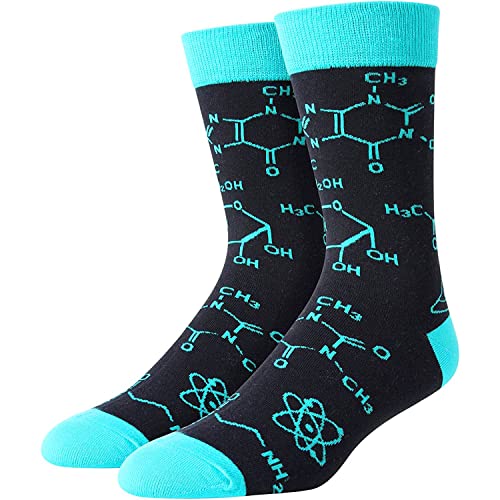 sockfun Funny Chemistry Socks Chemistry Gifts for Men Science Socks Teacher Socks, Biology gifts Scientist Gifts, Gifts for Scientists Students Teens Boys