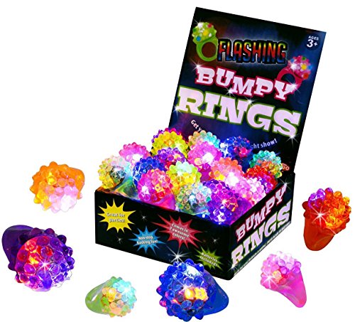 Kangaroo 18-Pack LED Light Up Rings | Neon Glow Rings for Kids & Adults | Party Favors for Birthday, Glow Parties & More