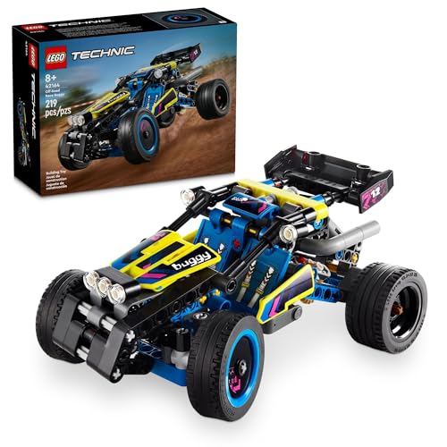 LEGO Technic Off-Road Race Buggy Buildable Car Toy, Cool Toy for 8 Year Old Boys, Girls and Kids who Love Rally Contests, Race Car Toy Featuring Moving 4-Cylinder Engine and Working Suspension, 42164