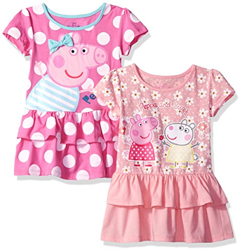 Peppa Pig 2-Pack Dress Clothes for Toddlers Girls, Multi/B, 5T