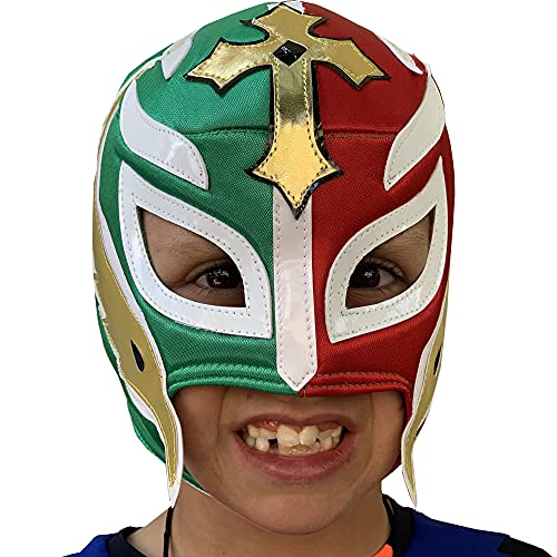 Make It Count REY MISTERIO Youth Lucha Libre Wrestling Mask (Kids- Fit) 8 to 11 y/o Kids Wrestling Mask - Luchador Mask Kids