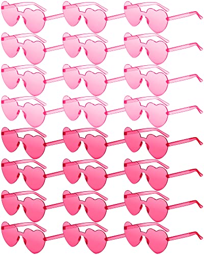 Chicpop 24 Pairs Heart Shaped Sunglasses for Women Bulk Heart Glasses Party Favor Decoration Accessories Eyewear