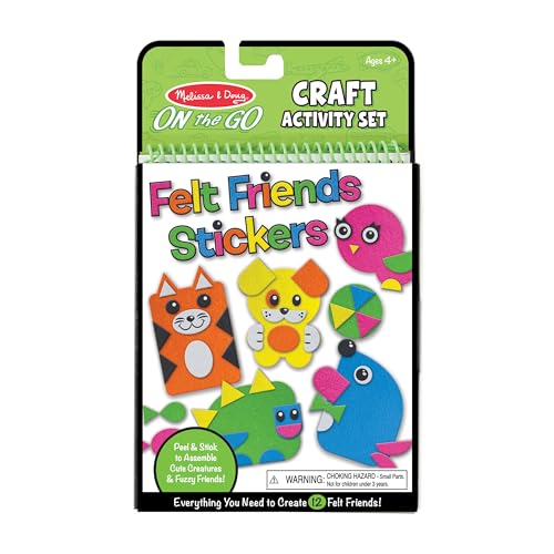 Melissa & Doug On the Go Felt Friends Craft Activity Set With 188 Felt Stickers - Arts And Crafts, Stocking Stuffers, Travel Activities For Kids Ages 4+