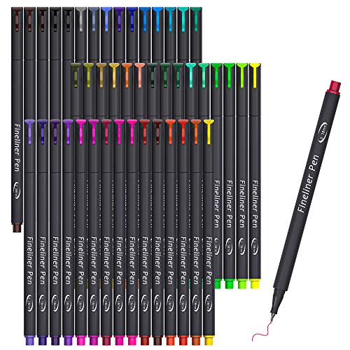 Vanstek 46 Pack Journal Planner Colored Pens, Fineliner Pens for Journaling, Writing Coloring Drawing, Note Taking, Calendar, Planner, Art Office School Gift Supplies