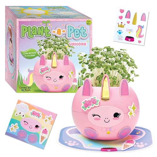 Creativity for Kids Plant-A-Pet: Unicorn, Stocking Stuffers for Kids, Unicorn Gifts for Girls
