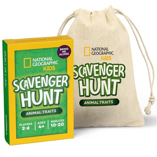 National Geographic - Outdoor Scavenger Hunt for Kids | Camping Outside Kids Games & Toys for Kids Ages 4, 5, 6, 7, 8 | Educational Gifts for Kids